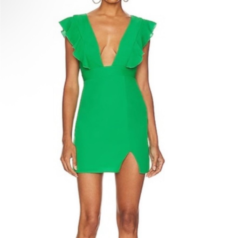 Superdown Vibrant Green Mini Dress